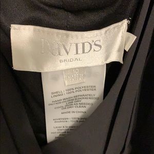 David’s bridal black bridesmaids dress